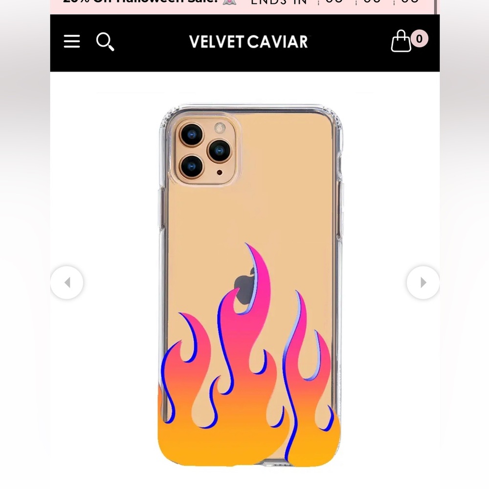 Velvet Caviar Protective Case iPhone 11 Pro Max in Flames Clear.